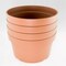 4 Tan Japanese Heavy Duty Round Plastic Bonsai, Succulent Pot 8.25"x 8.25"x 4.5"